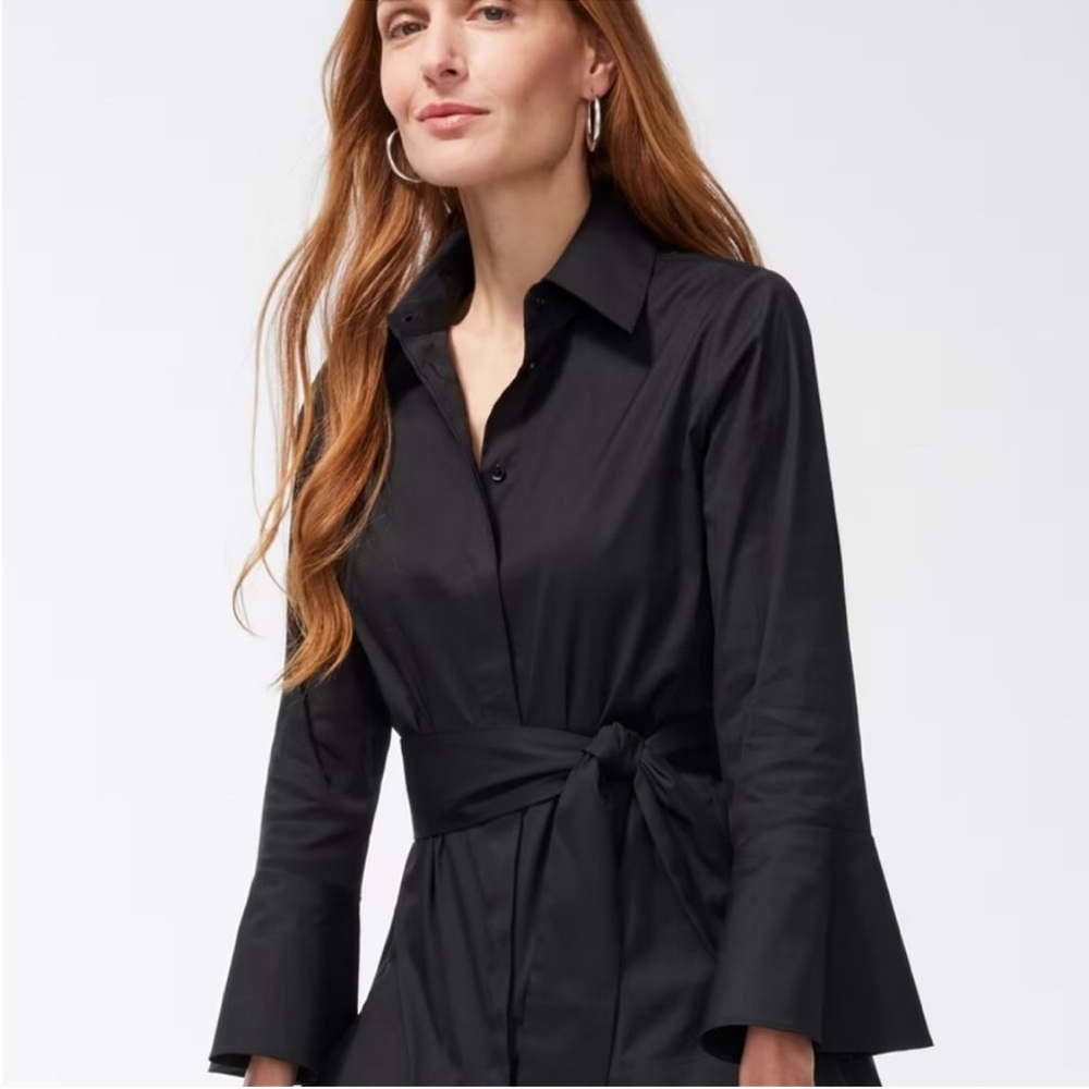 NWT Chico’s Black Label Poplin Top - Picture 3 of 9